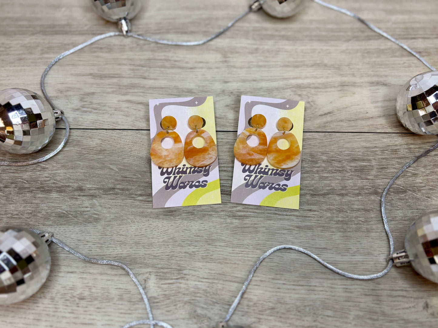 Sunset Stone Drop Dangles - Acrylic Earrings