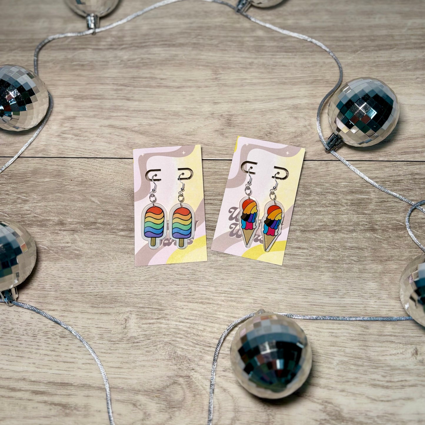Custom - Rainbow Cool Treats Dangles - Acrylic Earrings