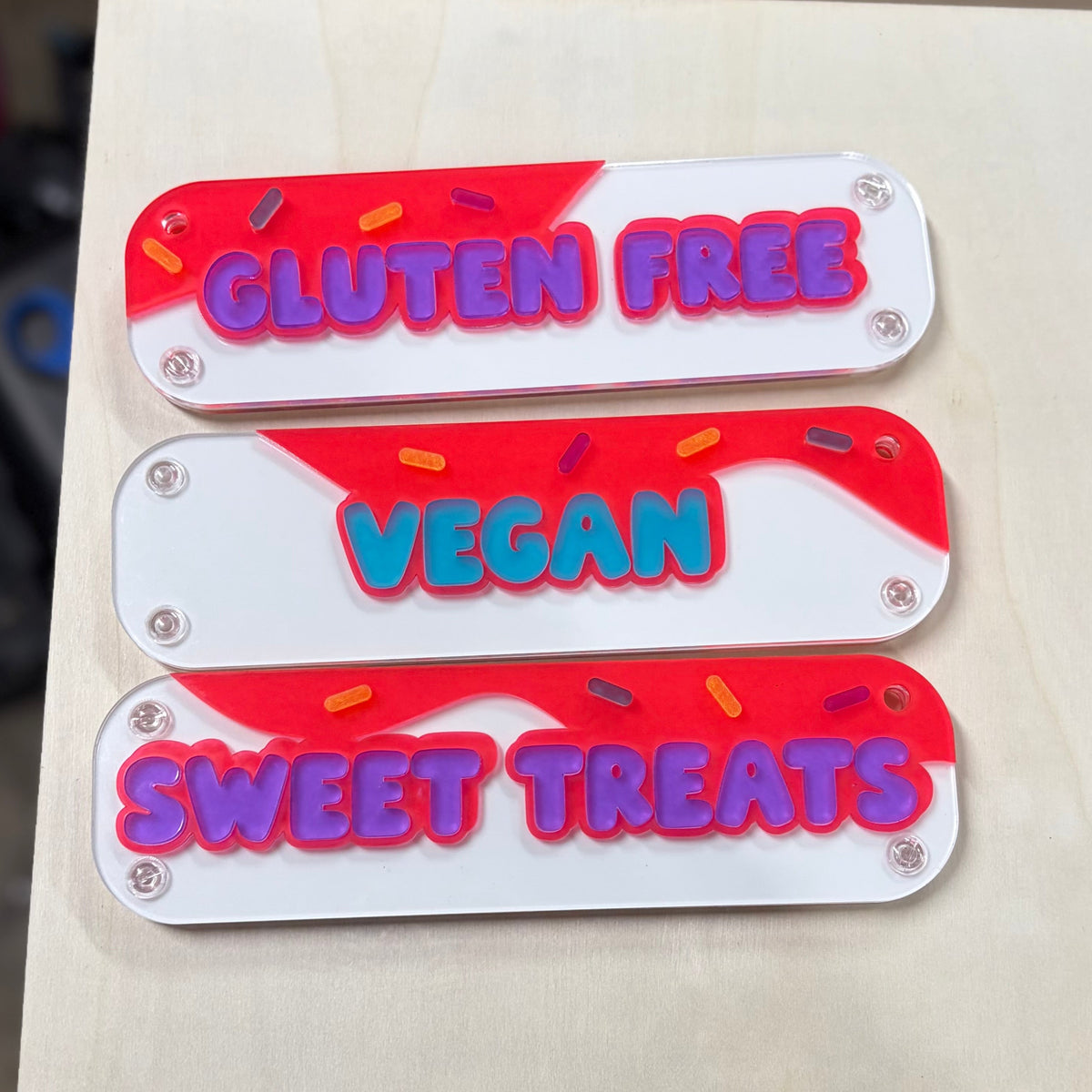 Monster Baby Donuts - Custom Light Up Acrylic Sign