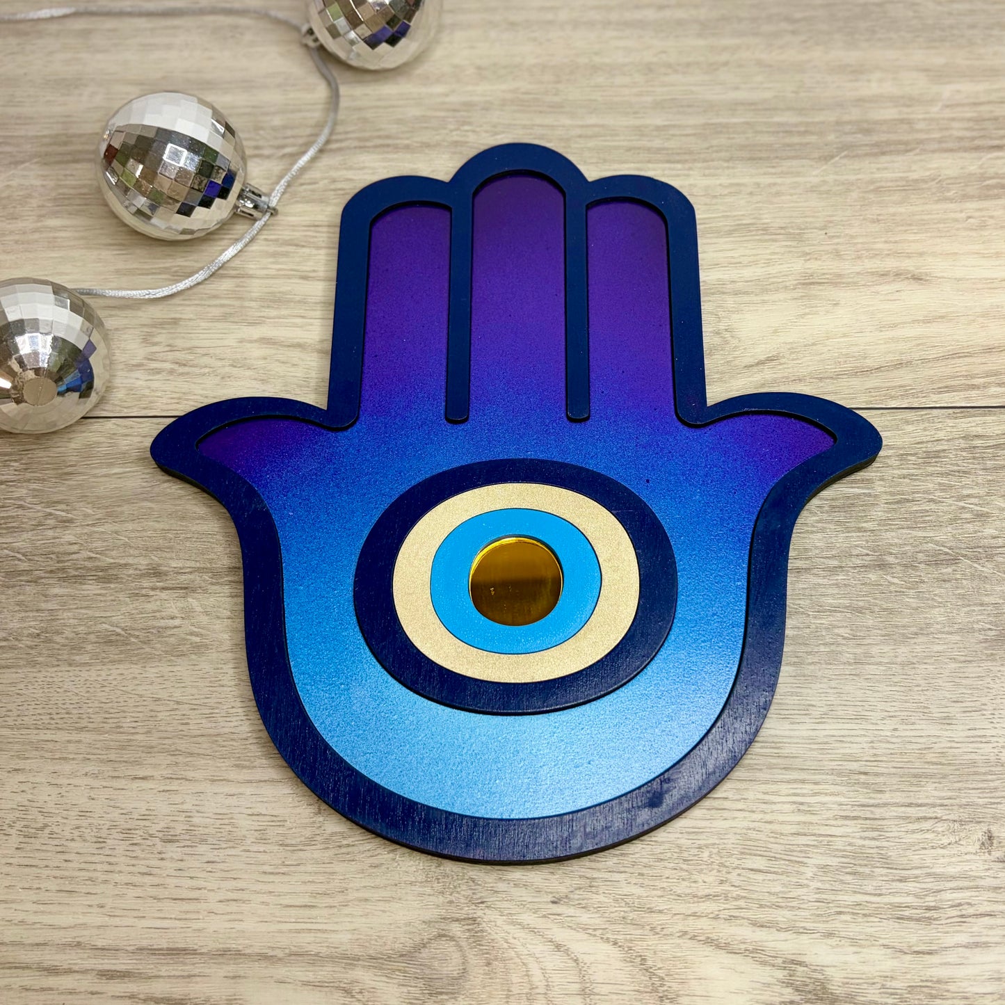 Gold Mirrored Hamsa - Wall Decor