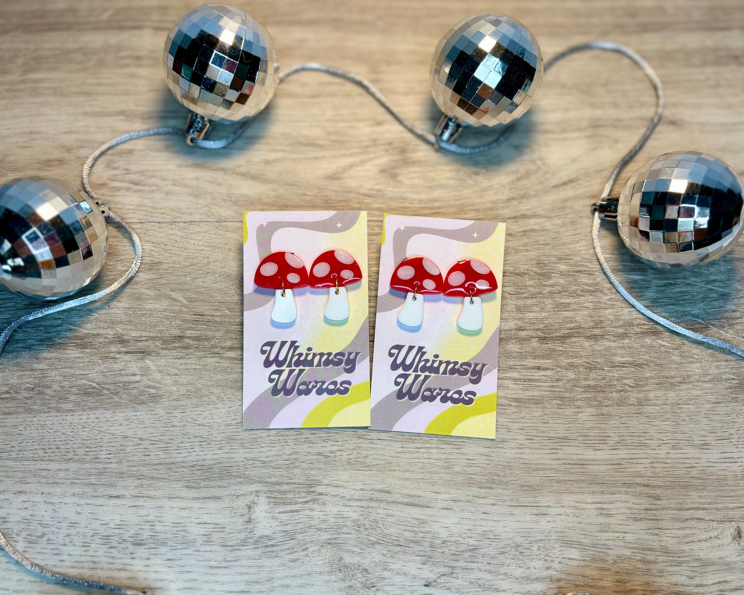 Mushroom Drop & Double Dangles - Acrylic Earrings