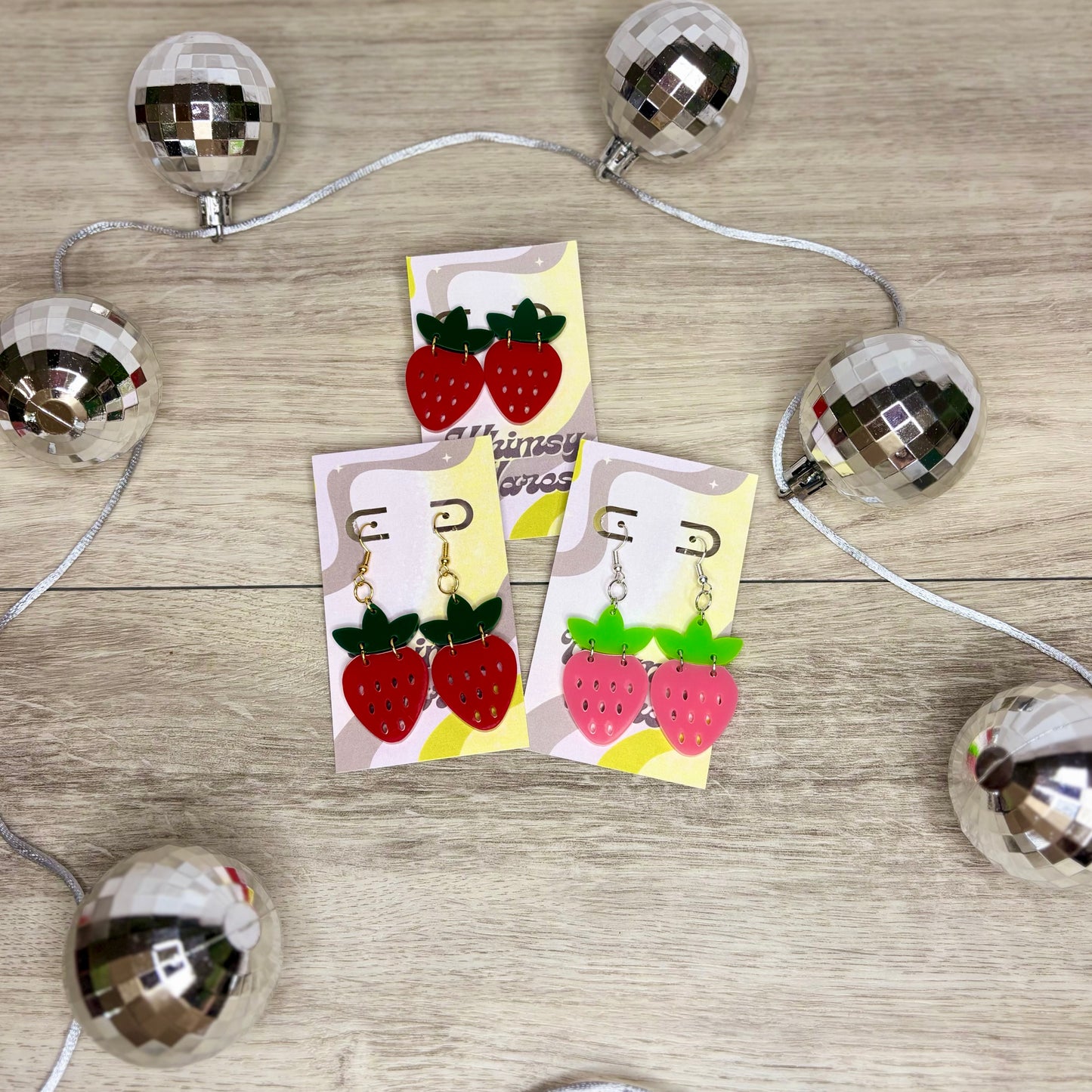 BERRY Cute Double Dangles - Acrylic Earrings