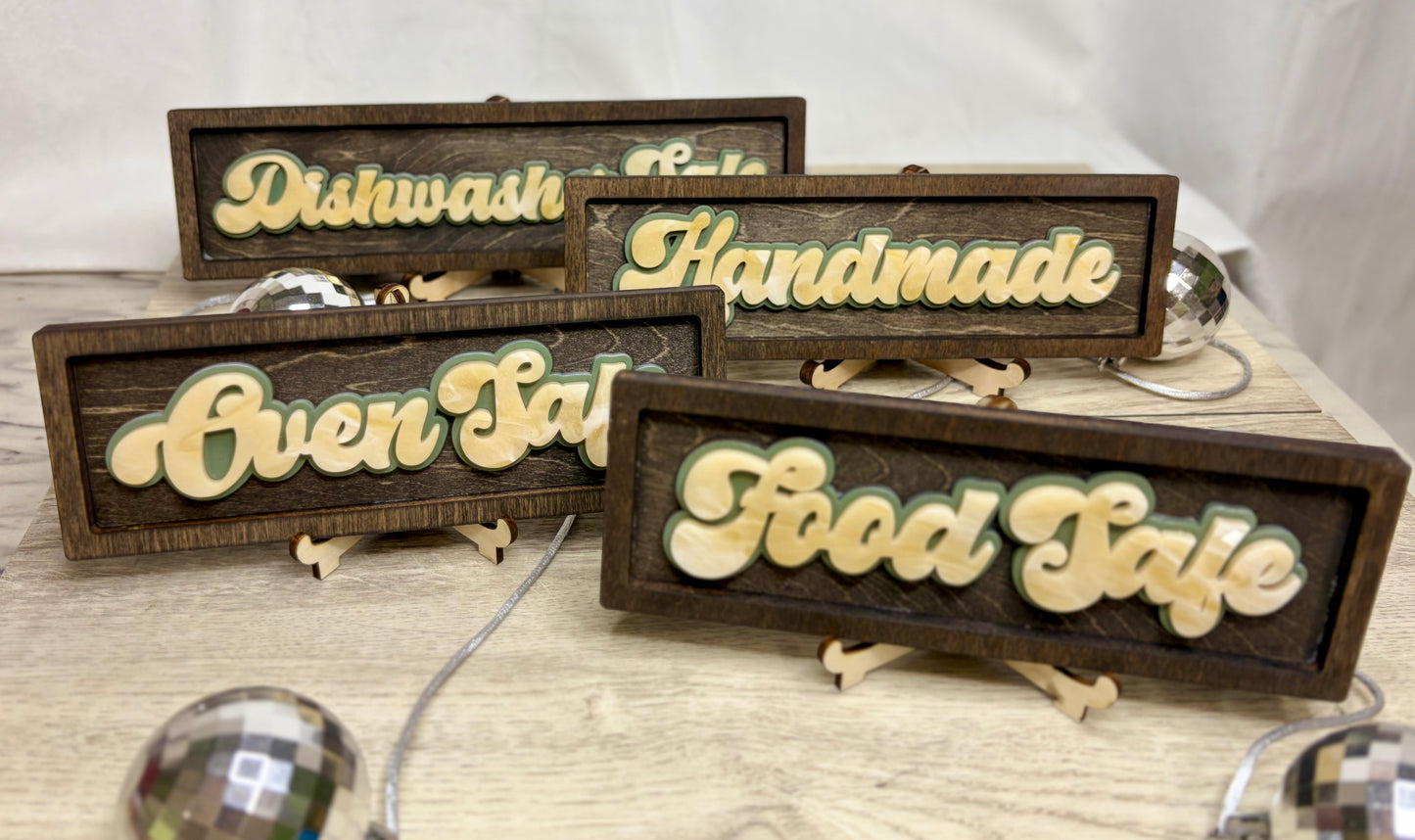 Clay Away Custom - Vendor Sign Set