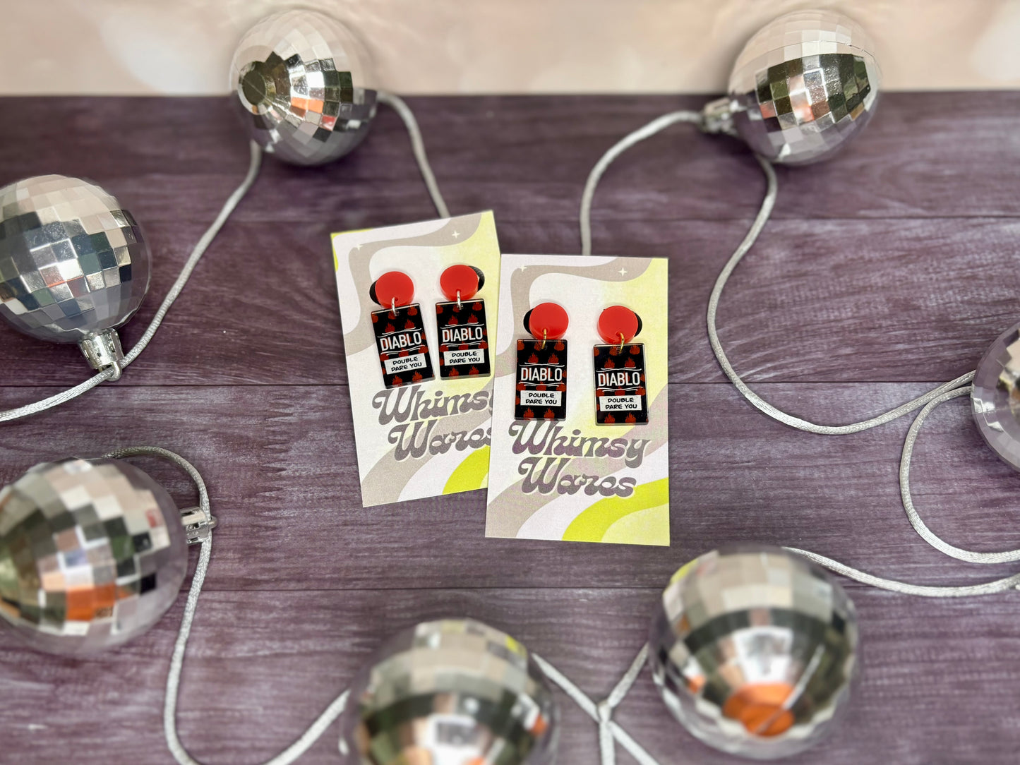 Diablo Saucy Drop Dangles - Acrylic Earrings