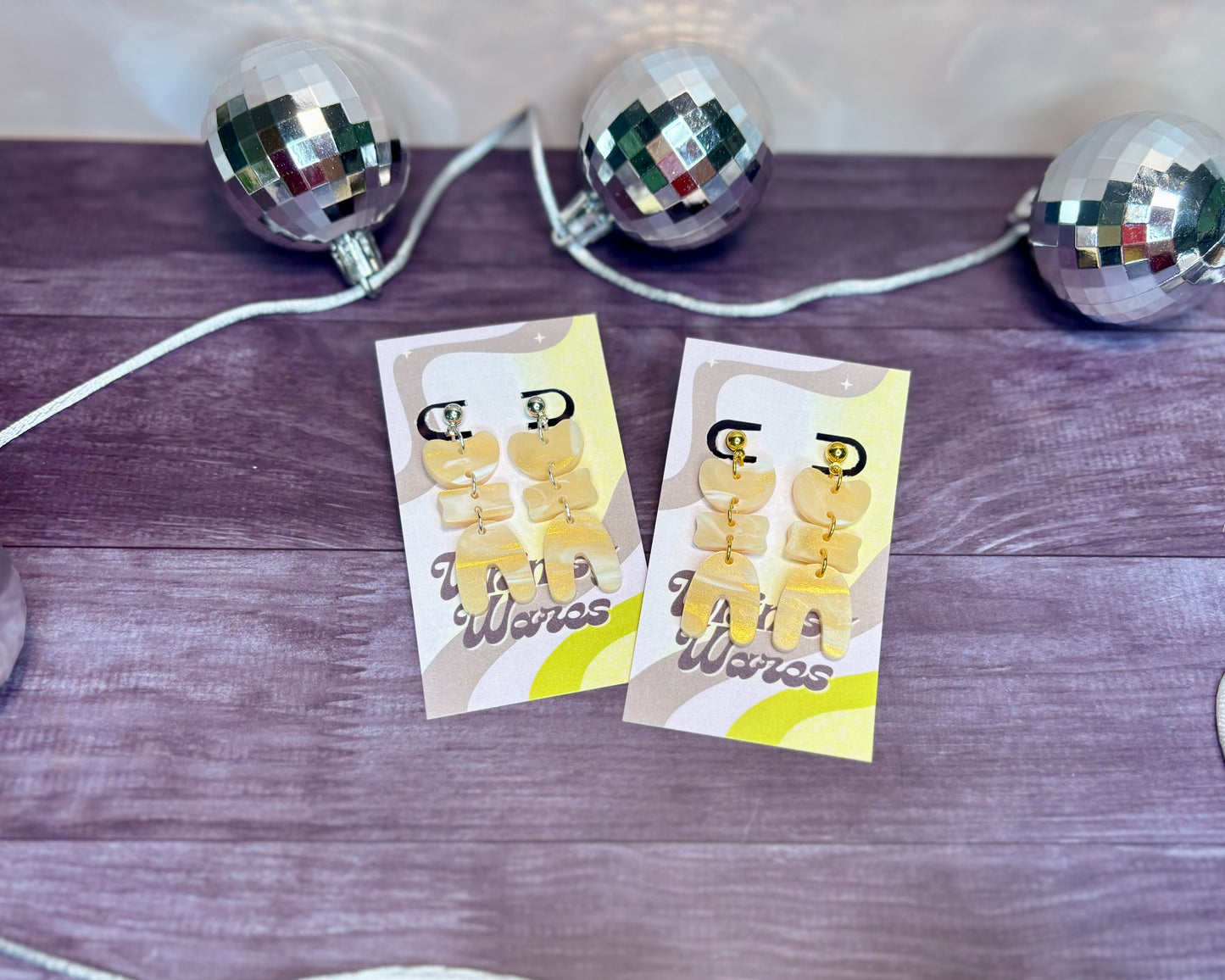 Boho Arch Triple Dangles - Acrylic Earrings