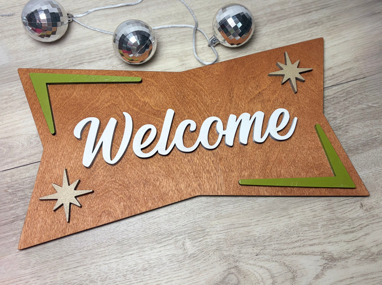 Mid Century Welcome Sign - Wall Decor