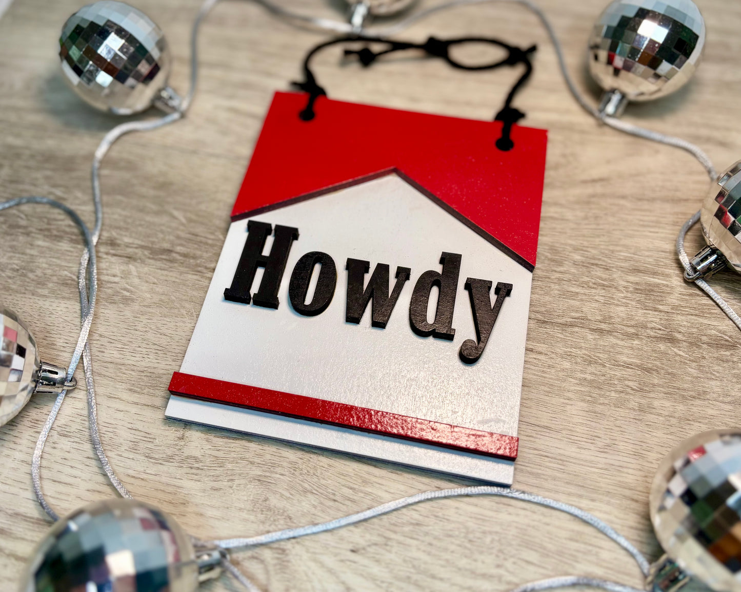 Howdy Reds Hanging Sign - Wall Decor