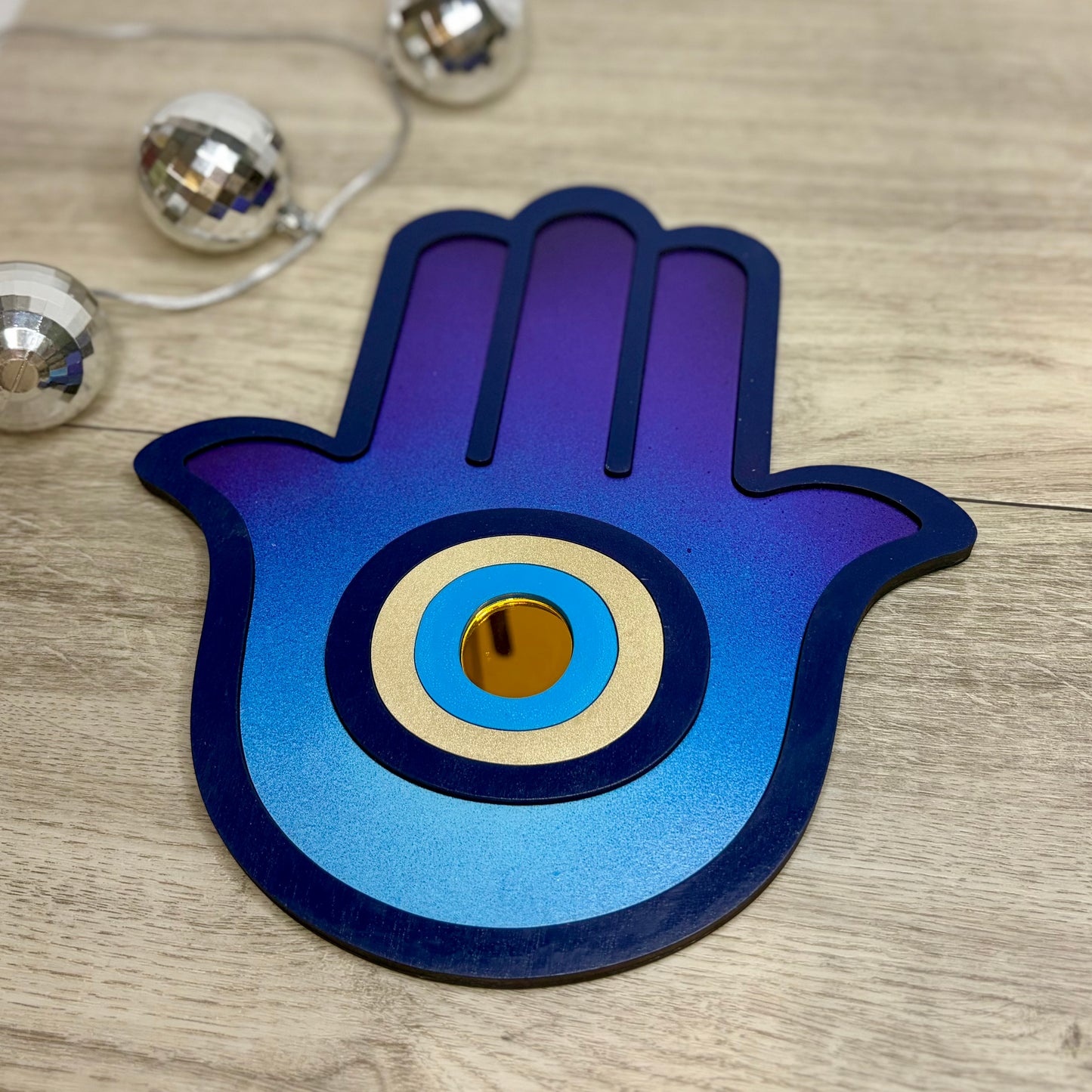 Gold Mirrored Hamsa - Wall Decor