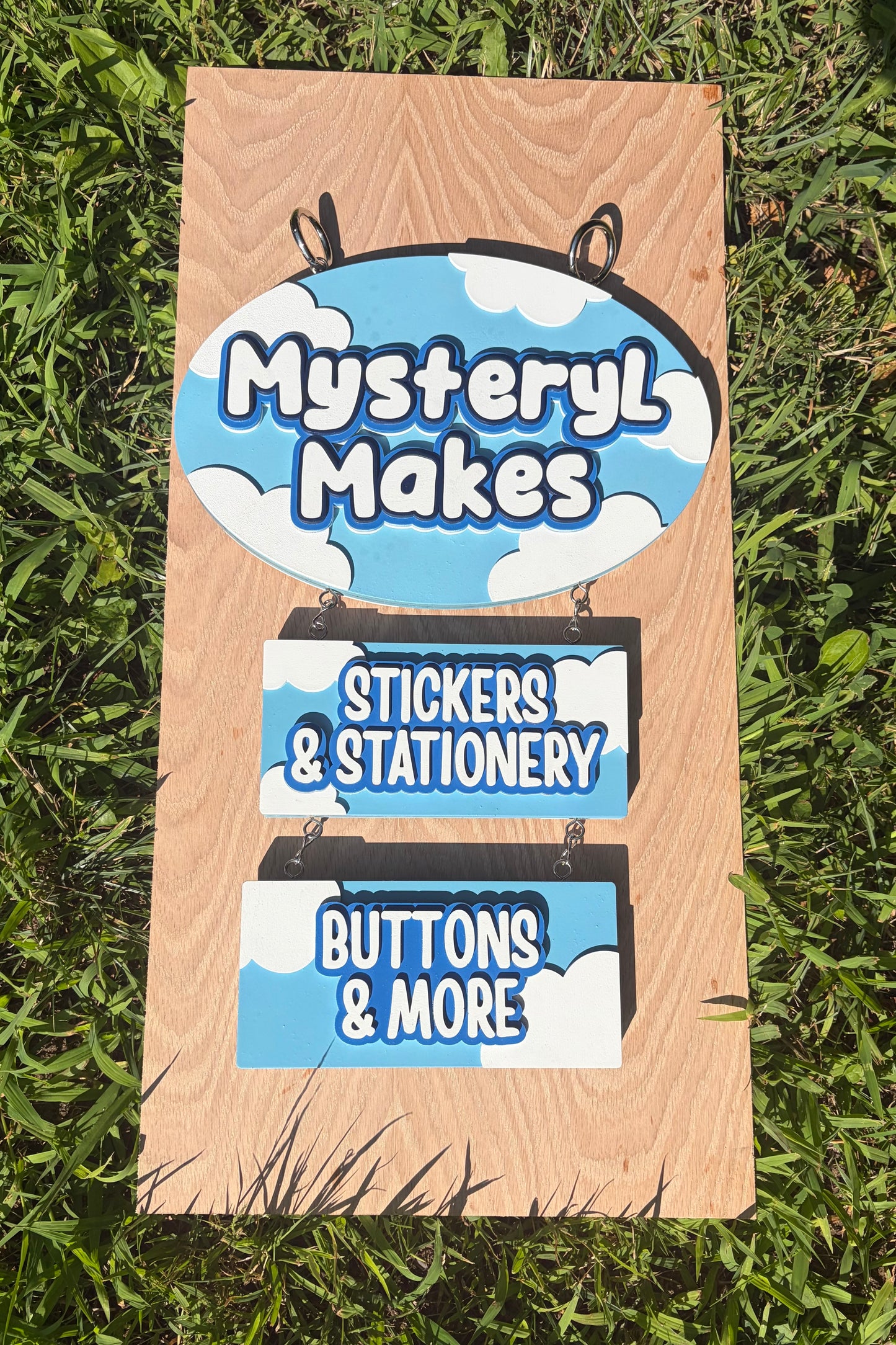 “Mysteryl Makes” Custom Hanging Sign - Vendor Sign