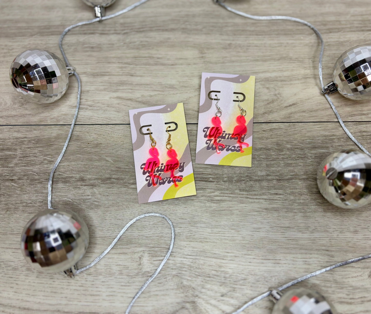 Flamingo Dangles - Acrylic Earrings