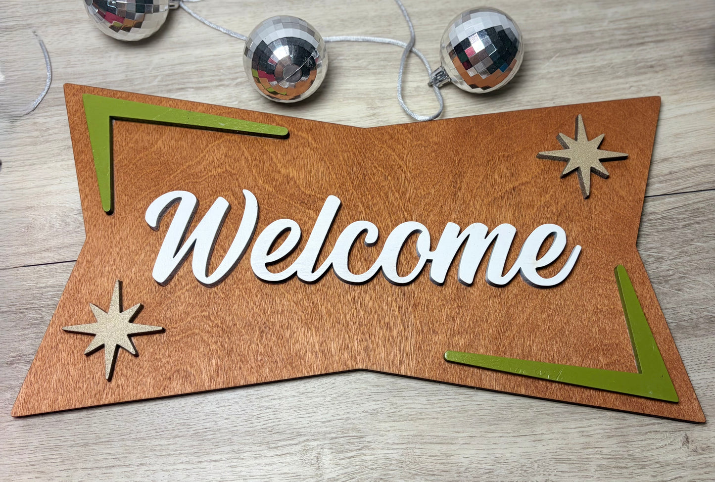 Mid Century Welcome Sign - Wall Decor