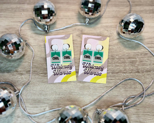 Cool Burn Drop Dangles - Acrylic Earrings