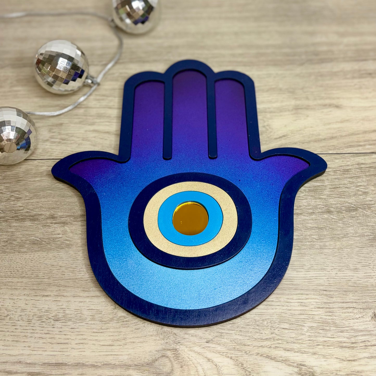Gold Mirrored Hamsa - Wall Decor