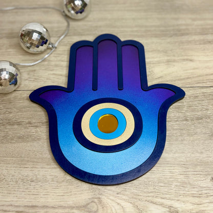 Gold Mirrored Hamsa - Wall Decor