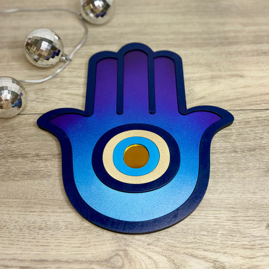 Gold Mirrored Hamsa - Wall Decor