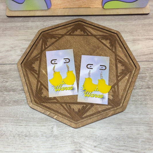 Chick Peep Dangles - Acrylic Earrings