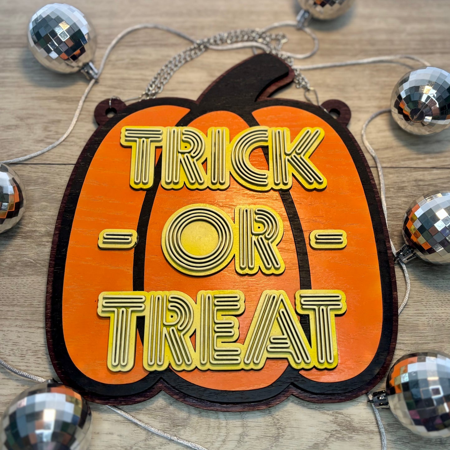 Trick or Treat Hanging Sign - Wall Decor