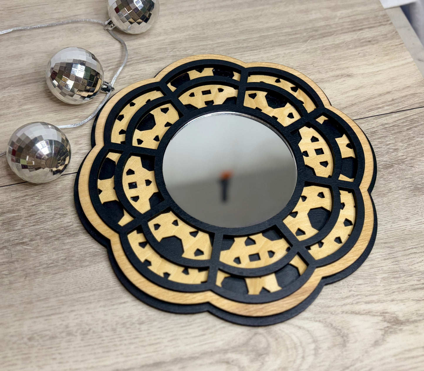 Rattan Flower Mirror - Wall Decor