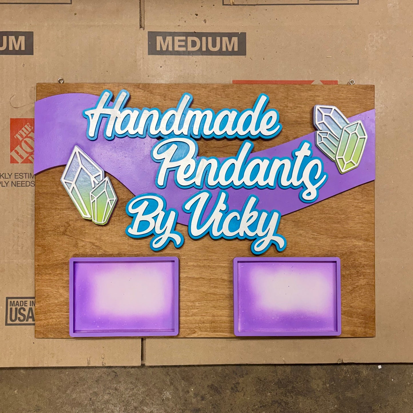 “Pendants By Vicky” - Custom Vendor Sign