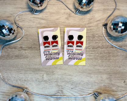 Howdy Reds Drop Dangles - Acrylic Earrings