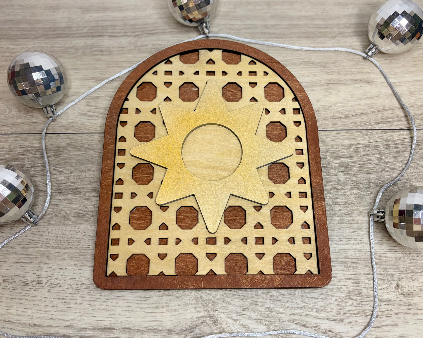 Sun & Moon Rattan Arch Set - Wall Decor