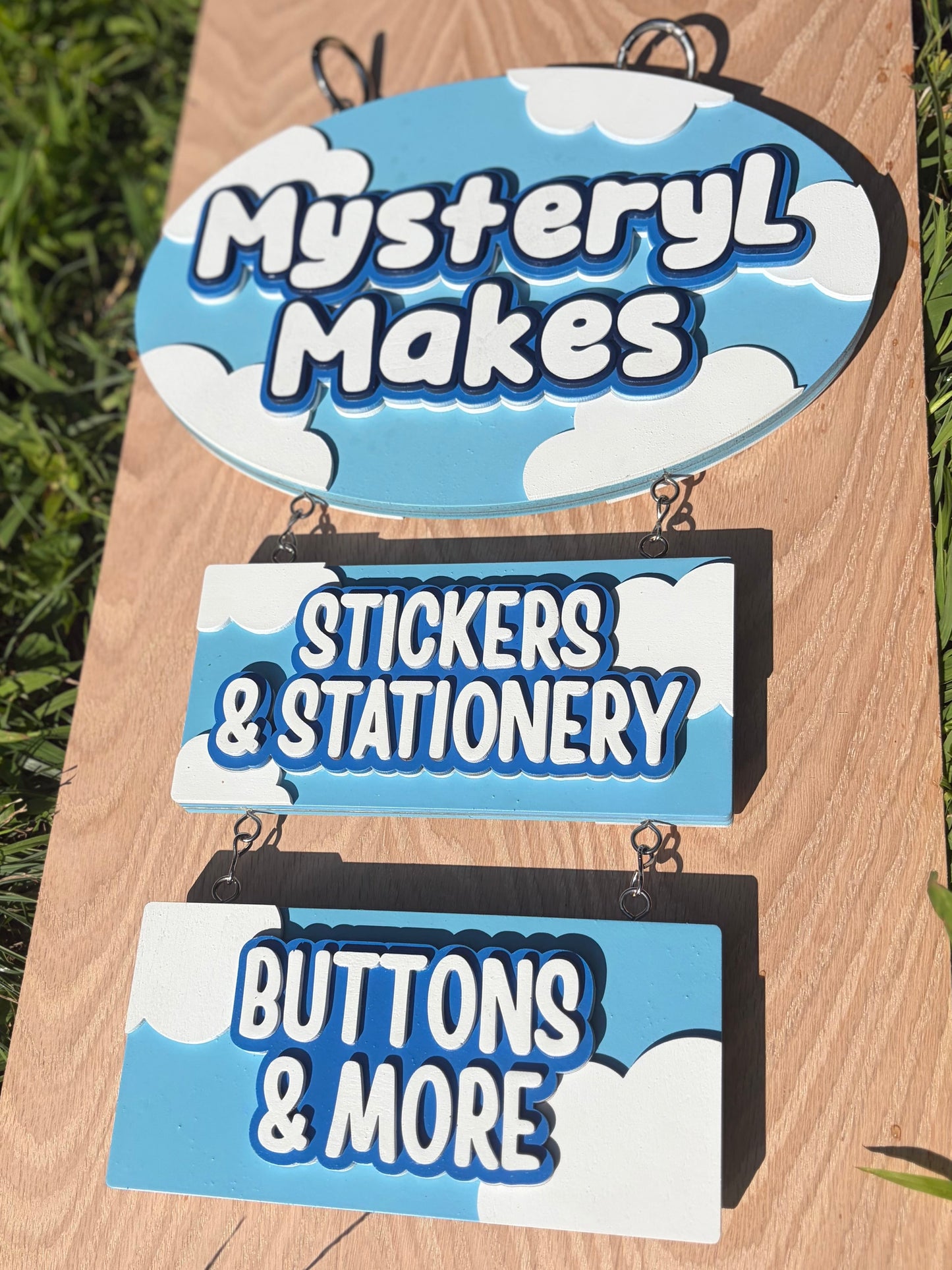 “Mysteryl Makes” Custom Hanging Sign - Vendor Sign