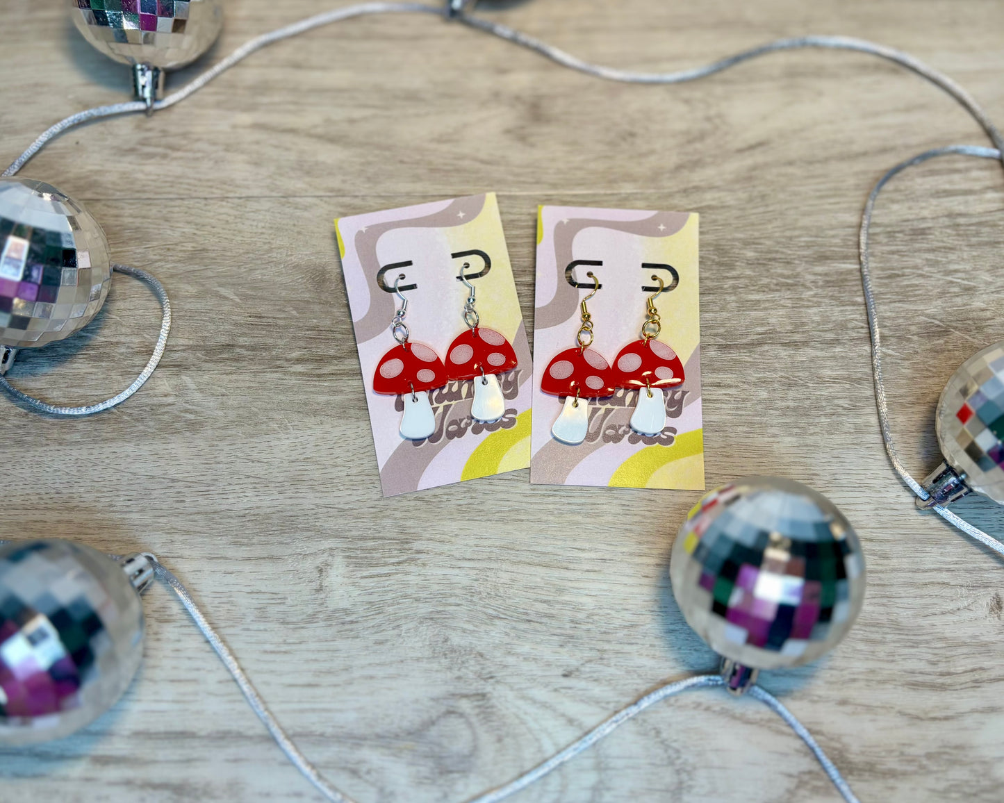 Mushroom Drop & Double Dangles - Acrylic Earrings