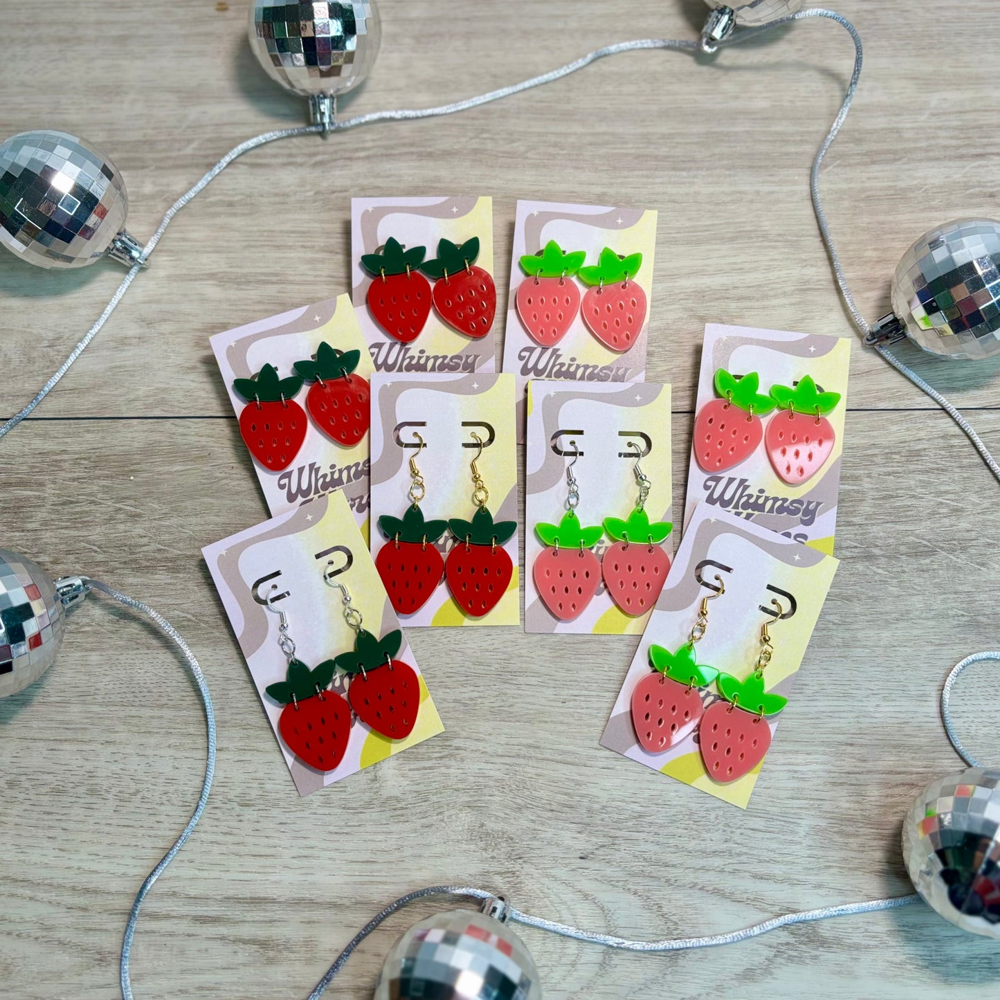 BERRY Cute Double Dangles - Acrylic Earrings