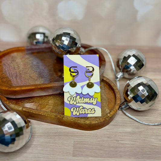 Daily Daisy Huggies - Acrylic Earrings