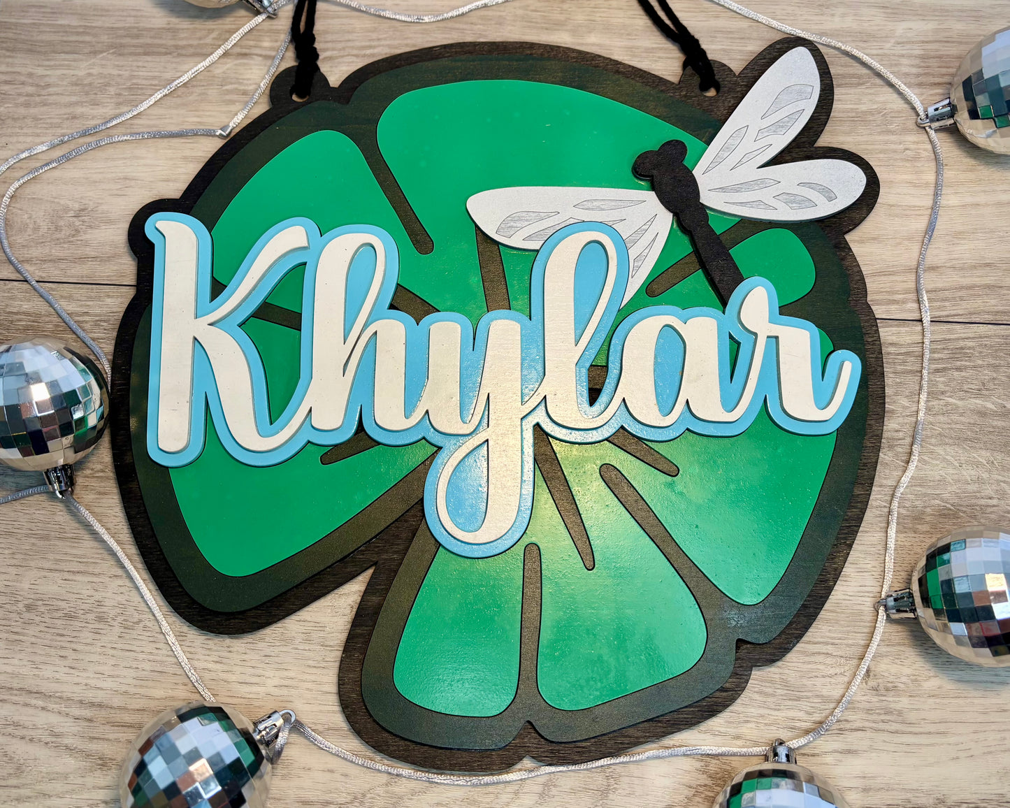 Custom Sign - Lily Pad & Dragonfly