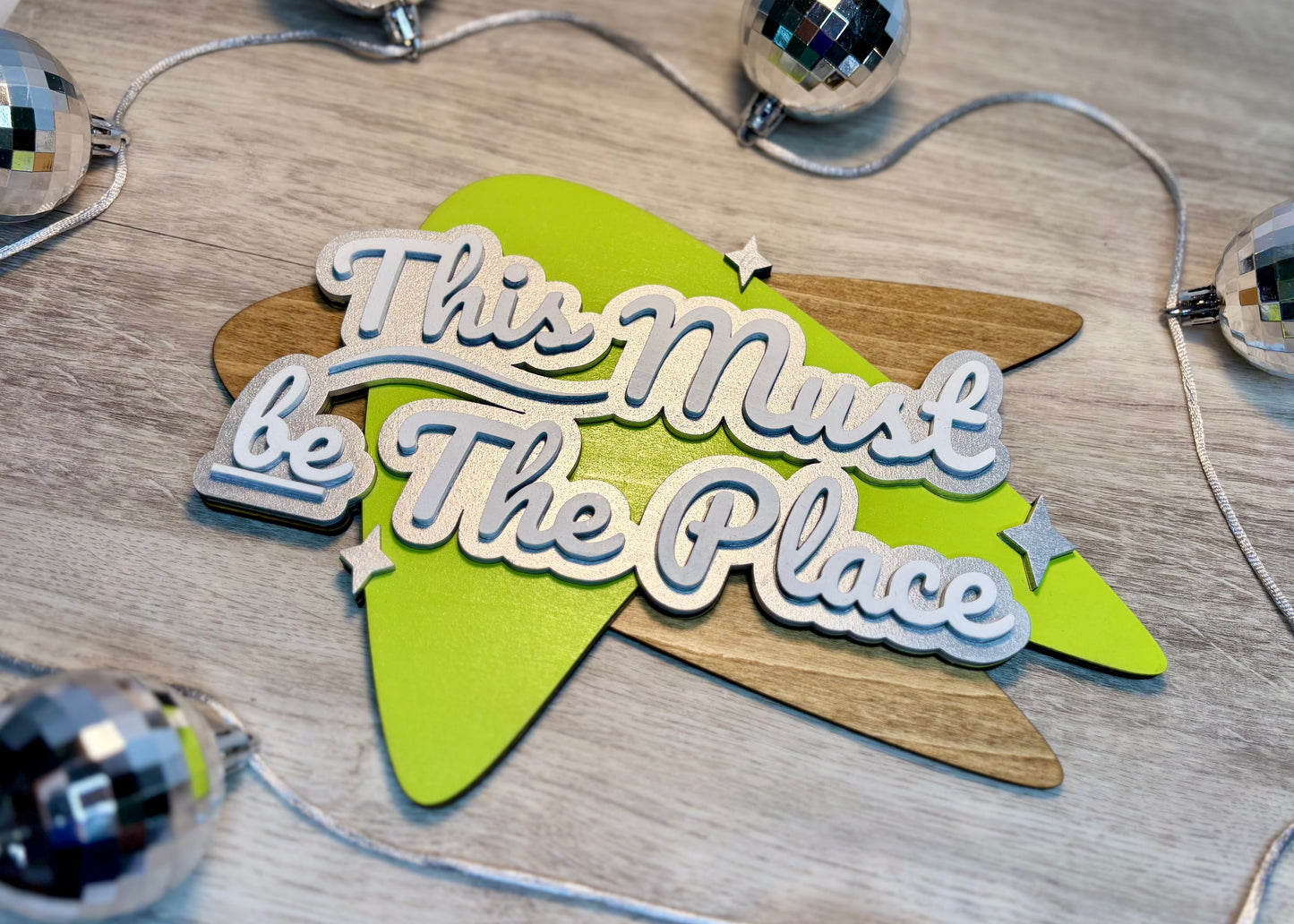 “This Must Be The Place” Boomerang Sign - Wall Decor