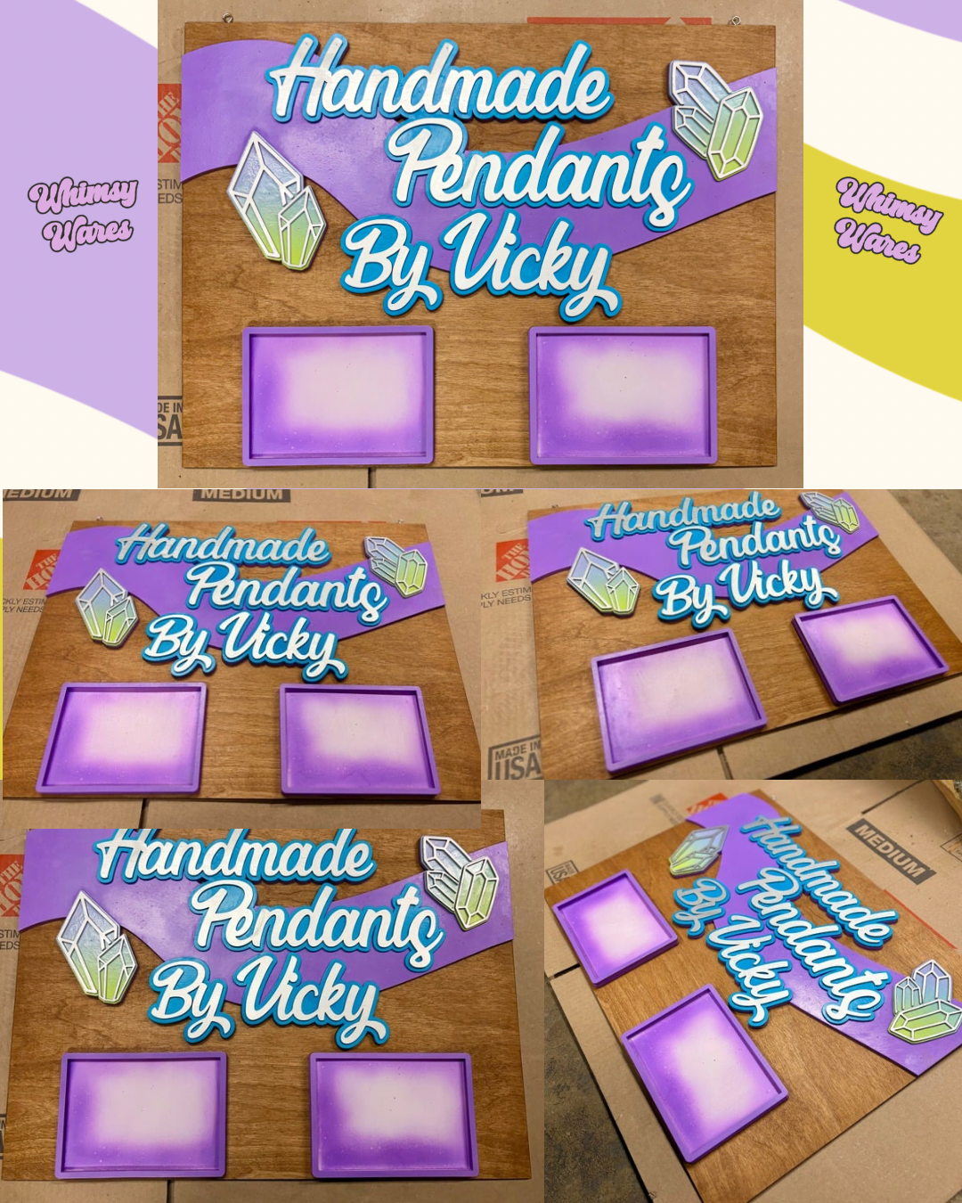“Pendants By Vicky” - Custom Vendor Sign