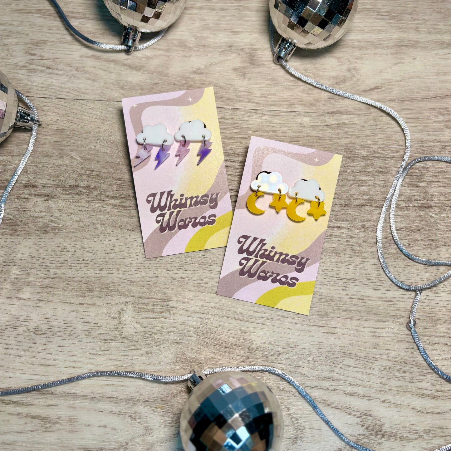 Dreamy & Stormy Cloud Drops & Dangles - Acrylic Earrings