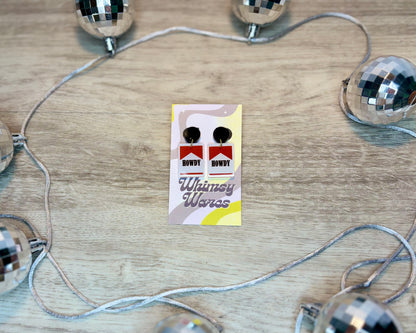 Howdy Reds Drop Dangles - Acrylic Earrings