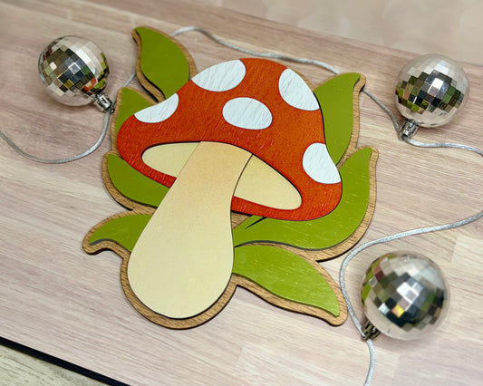 “Mushroom Leaves” - Wall Decor