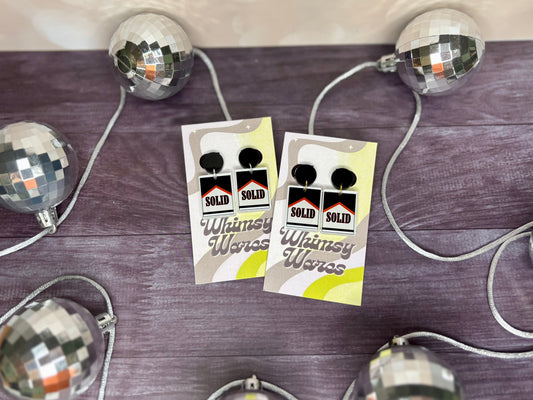 Solid Burn Drop Dangles - Acrylic Earrings