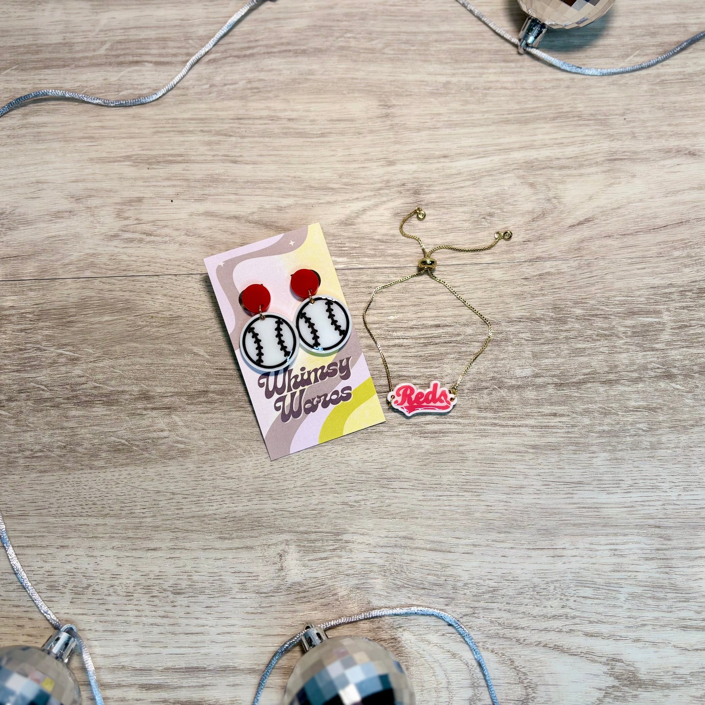 Custom Baseball Drop Dangles - Acrylic Earrings