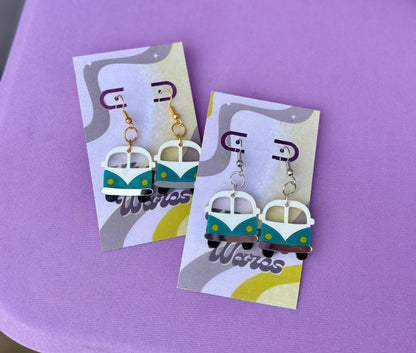 Whimsy Wagon Dangles - Acrylic Earrings
