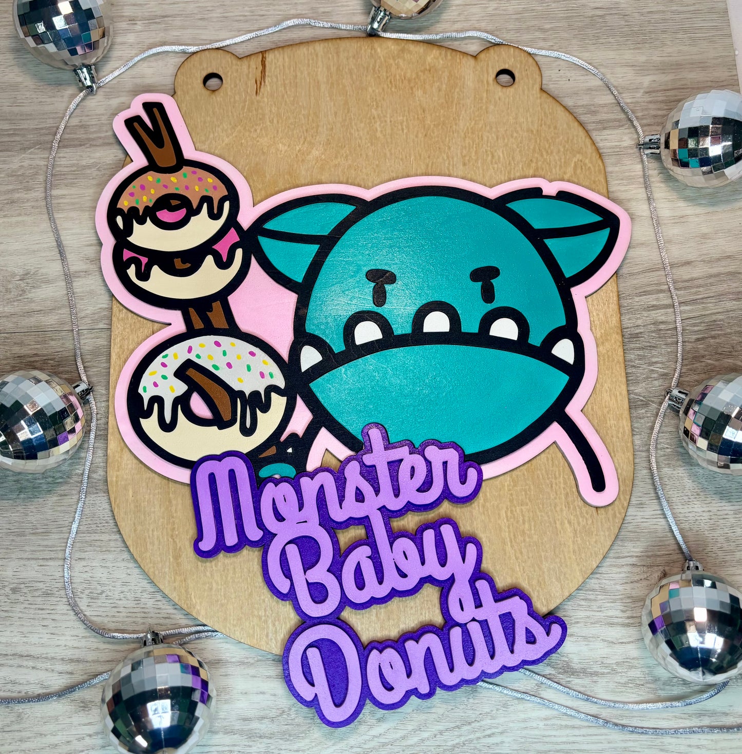 “Monster Baby Donuts” Custom Hanging Sign - Vendor Sign