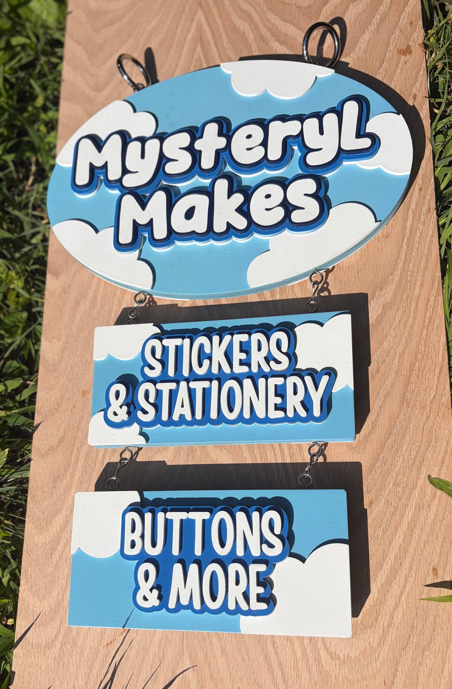 “Mysteryl Makes” Custom Hanging Sign - Vendor Sign