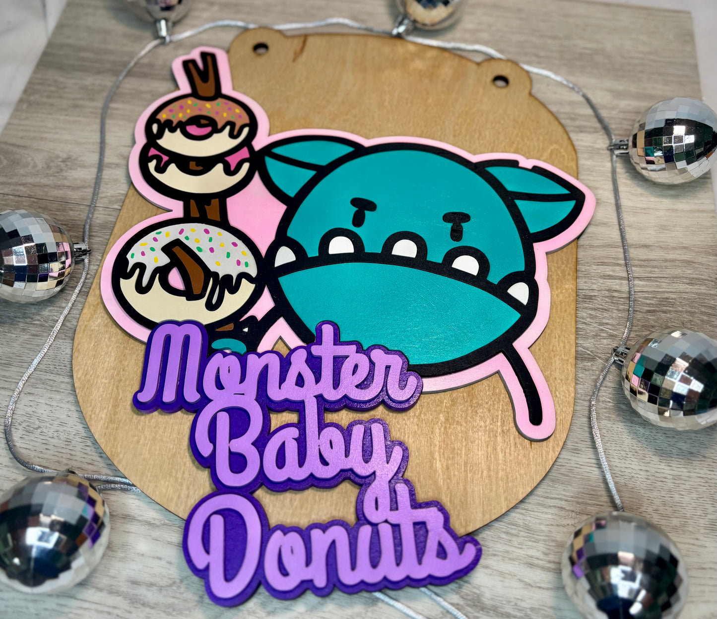 “Monster Baby Donuts” Custom Hanging Sign - Vendor Sign