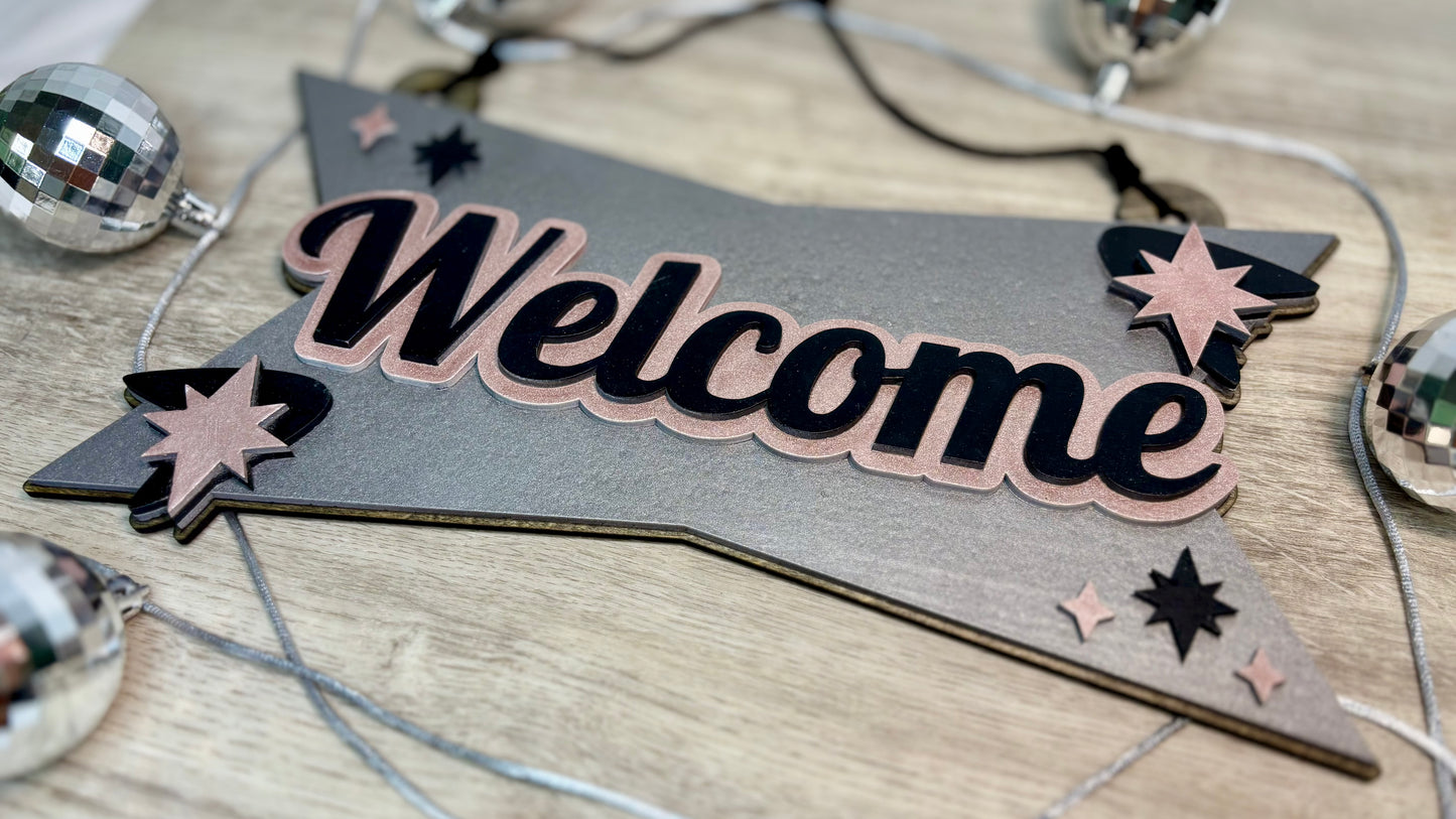 Hanging Welcome Sign - Wall Decor