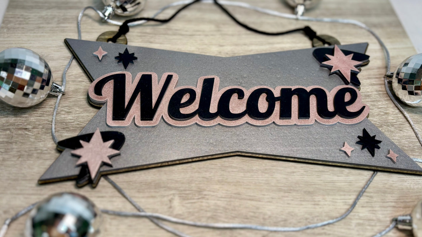 Hanging Welcome Sign - Wall Decor