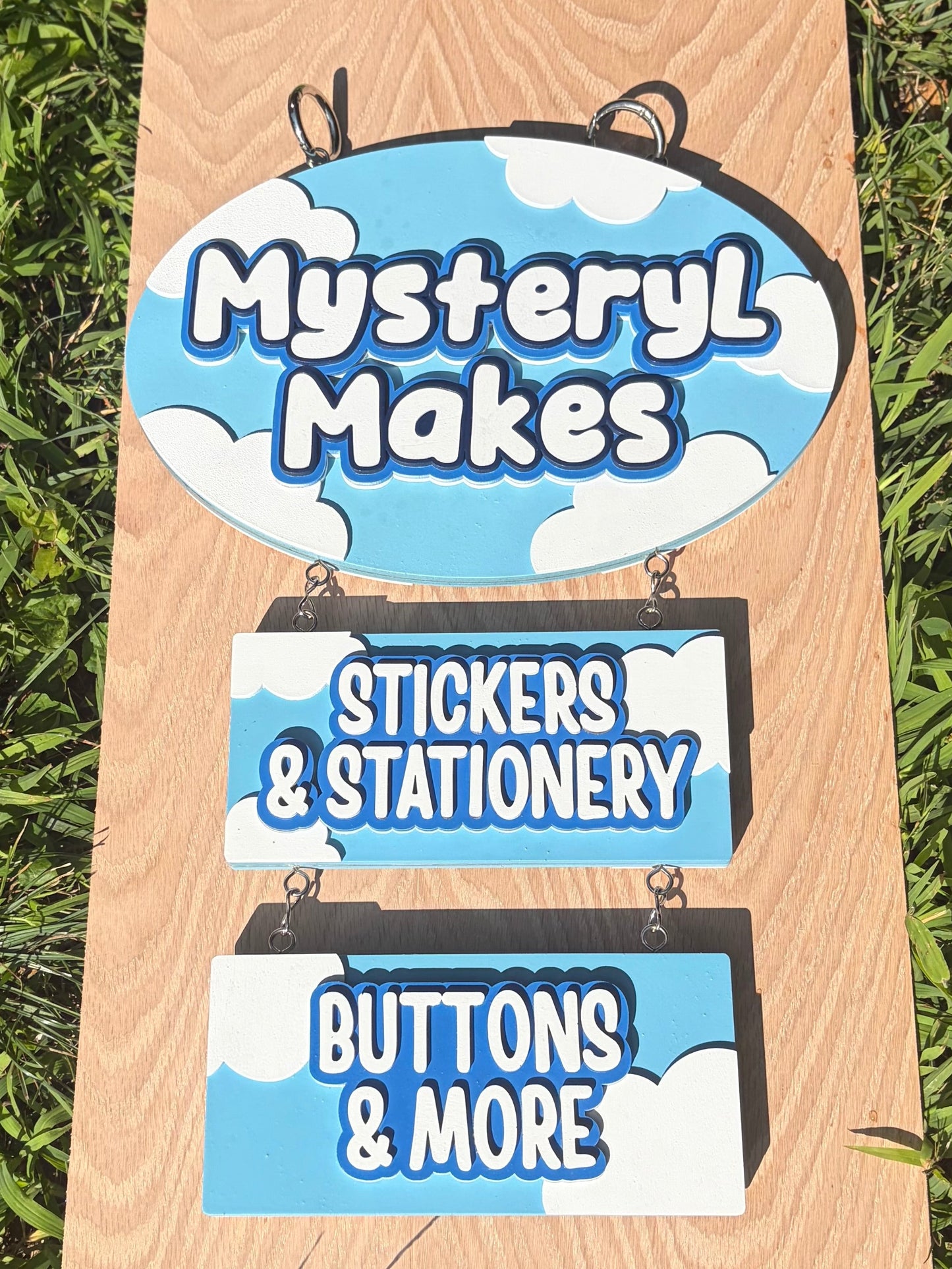 “Mysteryl Makes” Custom Hanging Sign - Vendor Sign