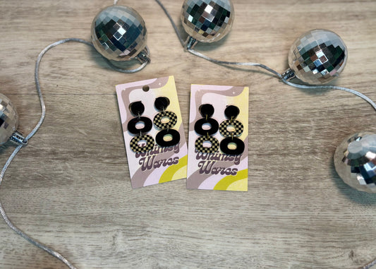 Classic Checkerz Drop Dangles - Acrylic Earrings