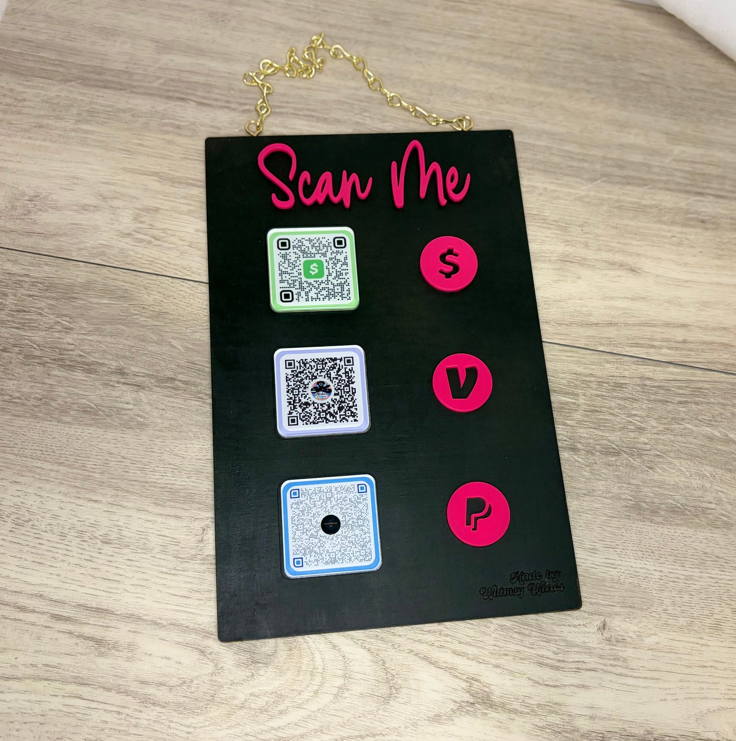 “Scan Me” Alisha’s Custom Creations - Custom Vendor Sign
