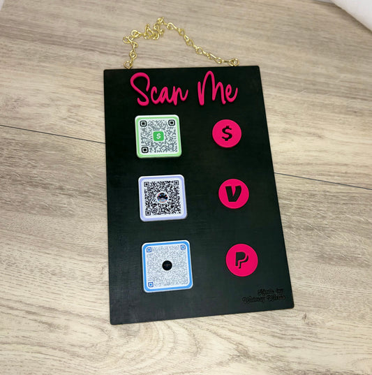 “Scan Me” Alisha’s Custom Creations - Custom Vendor Sign