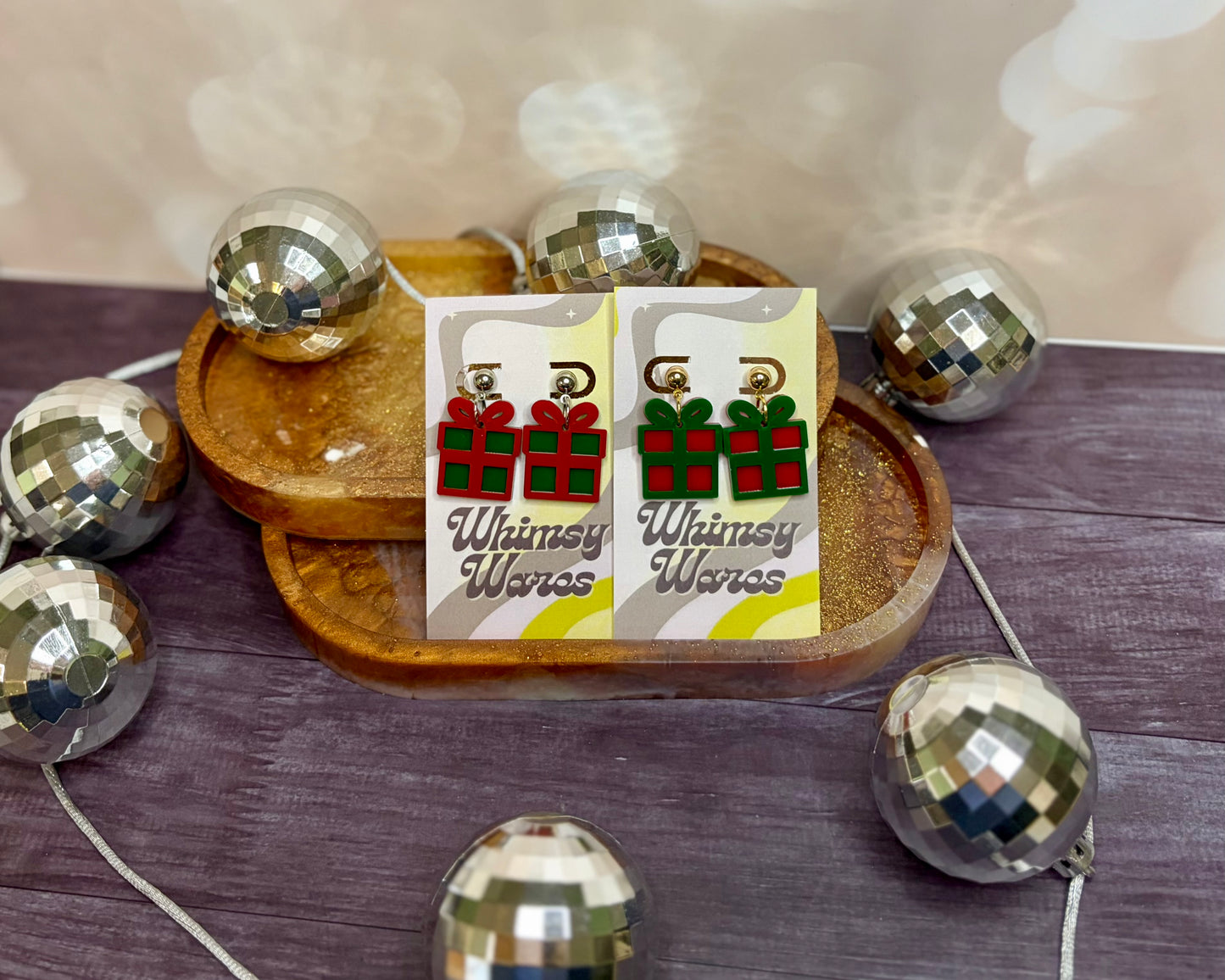 Present Time Dangles - Acrylic Earrings