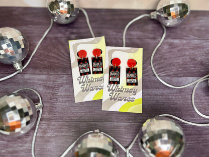 Diablo Saucy Drop Dangles - Acrylic Earrings
