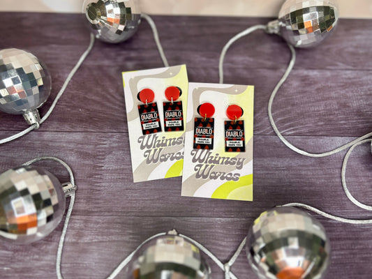 Diablo Saucy Drop Dangles - Acrylic Earrings